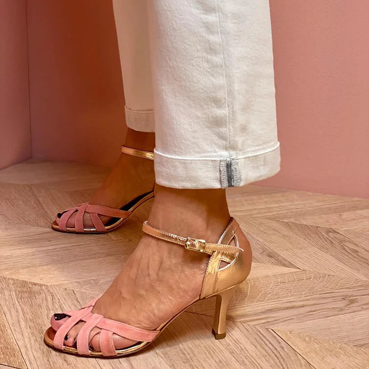 SANDALIAS DE TACÓN ALTO CON TIRAS