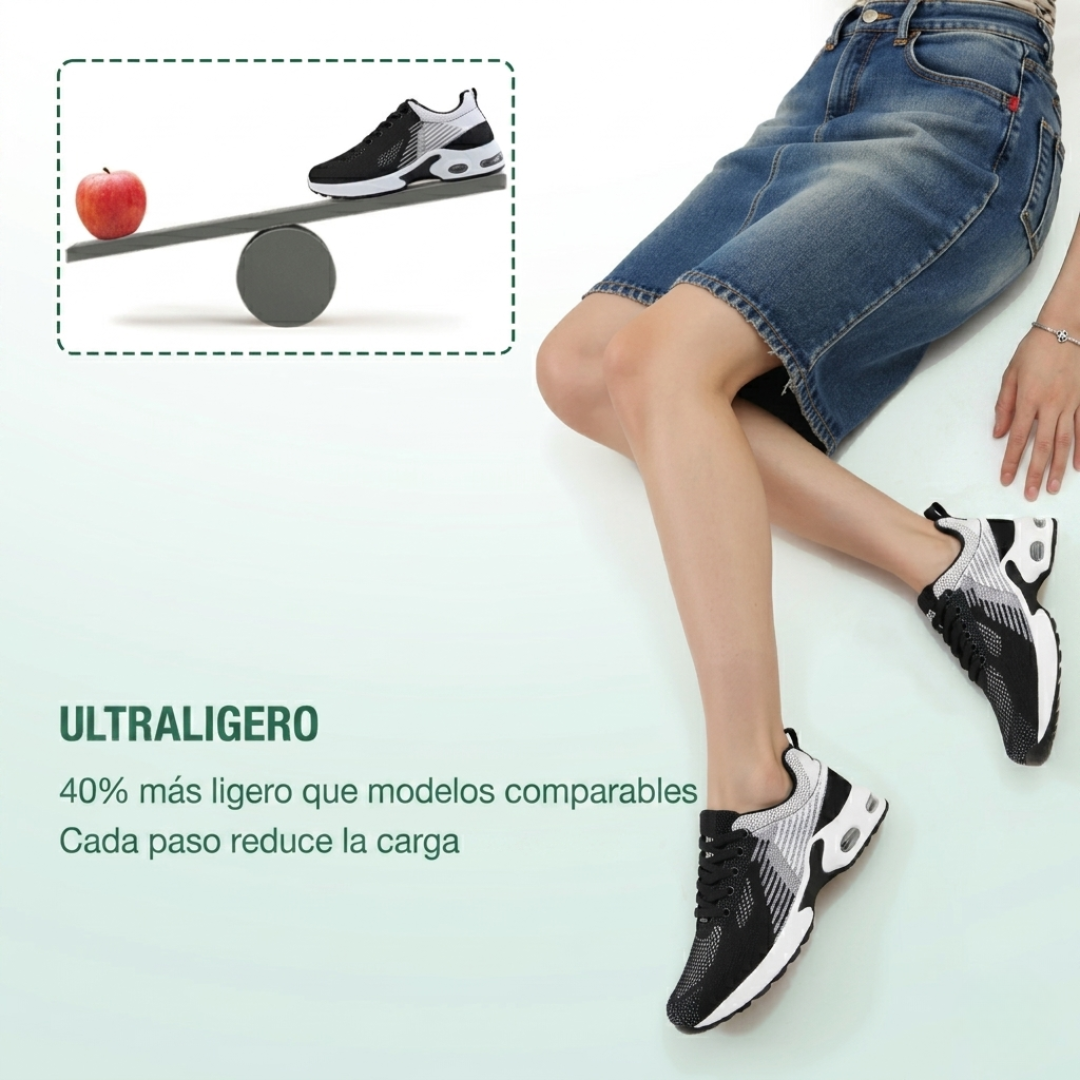 Zapatos Ortopédicos WalkMora - Blanco Negro