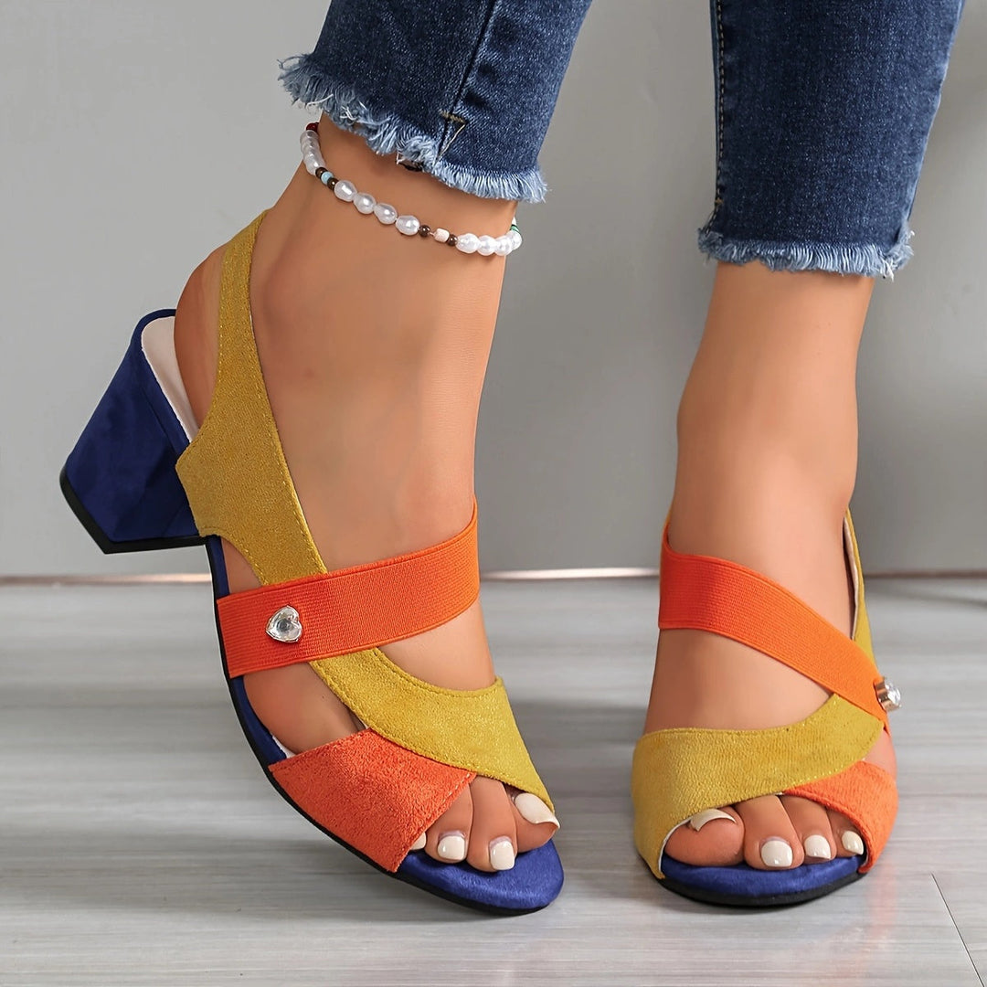 Elara - Tacones Cómodos con Tiras Cruzadas