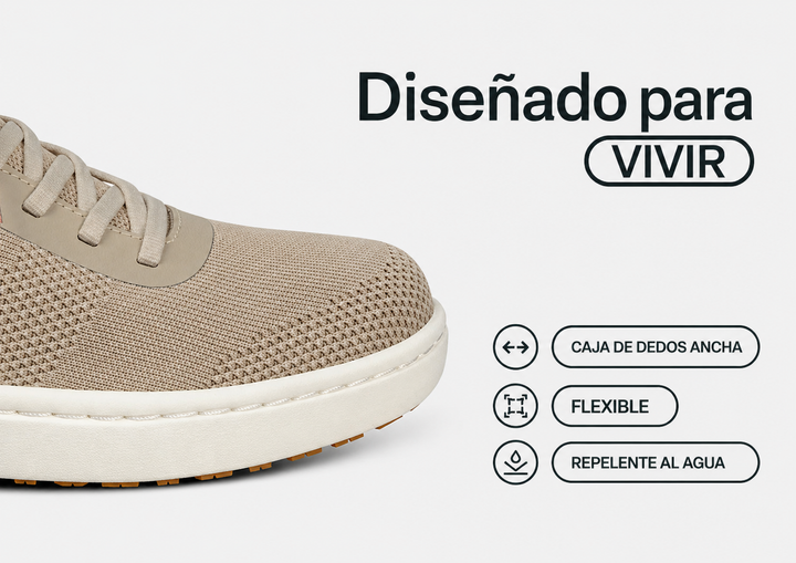 Lena - Beige Zapatillas de confort ligeras para el día a día