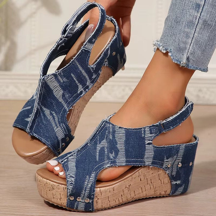 Deni - Sandalias de cuña