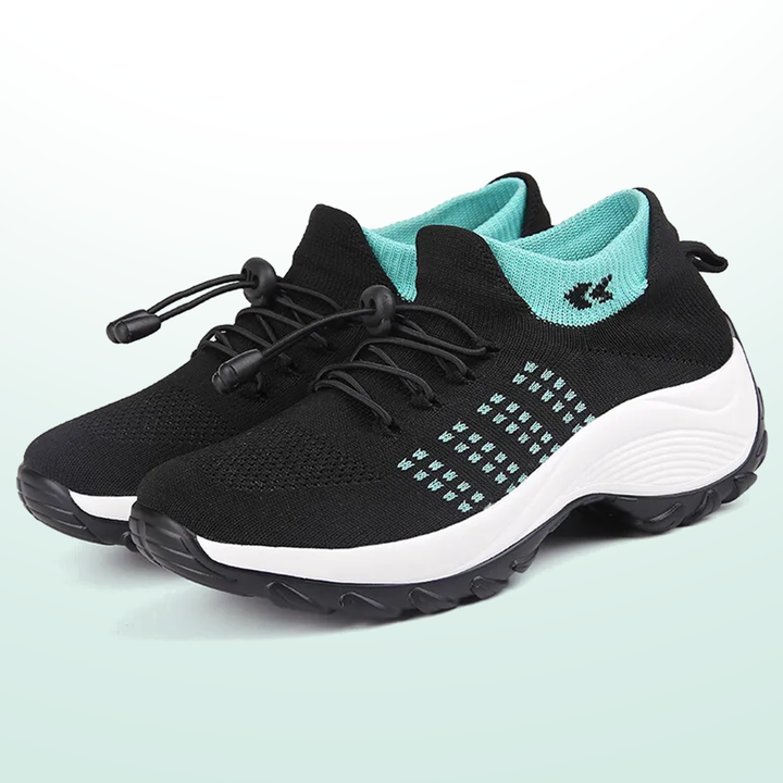 Ambulo Zapatos Ortopédicos de Tejido - Verde Negro