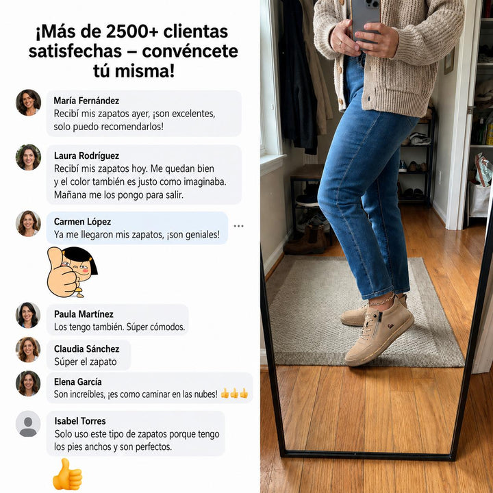 Mila – Zapatillas ortopédicas cómodas + Cremallera