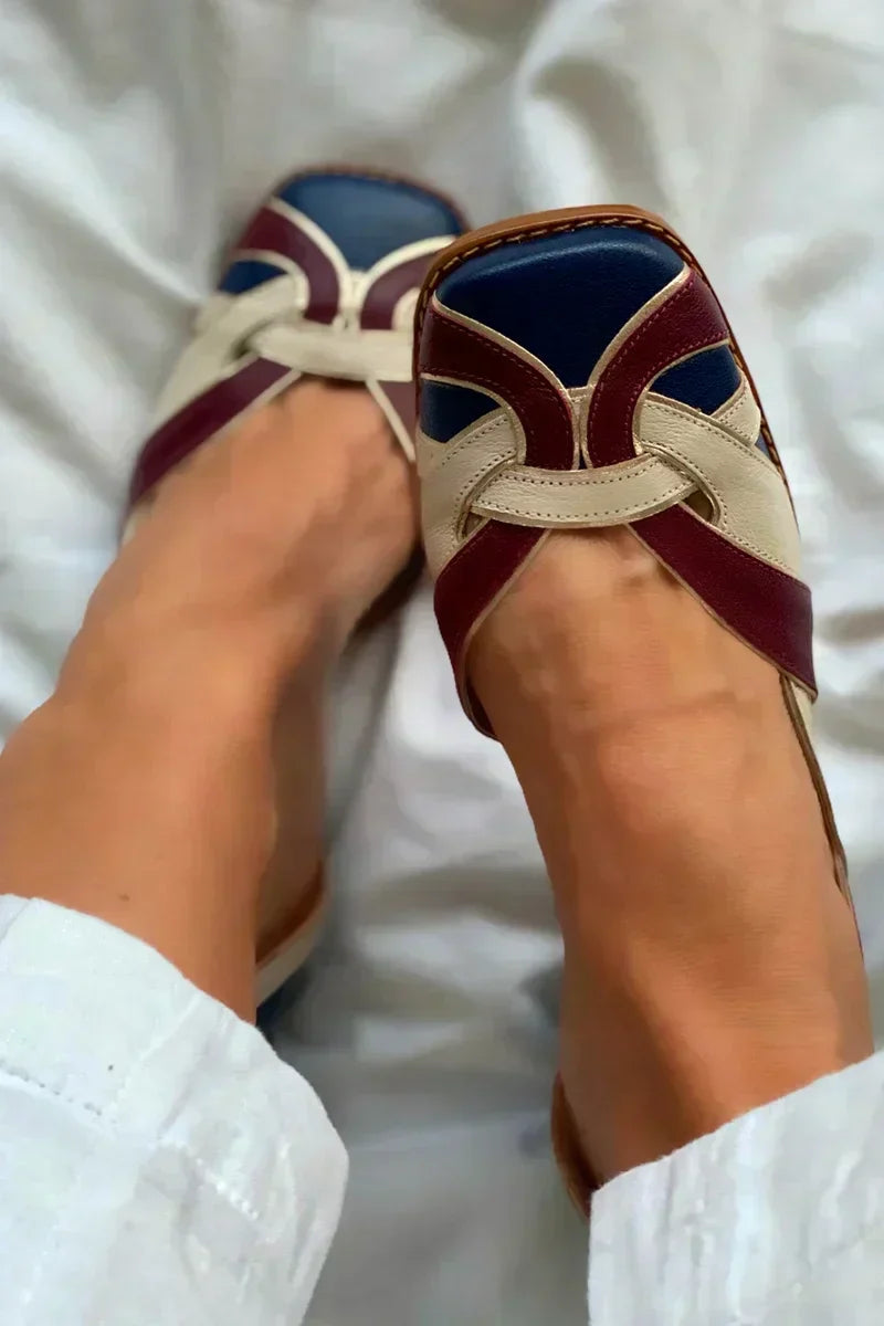 Vynelle - Zapatos Planos Slip-On Tricolores