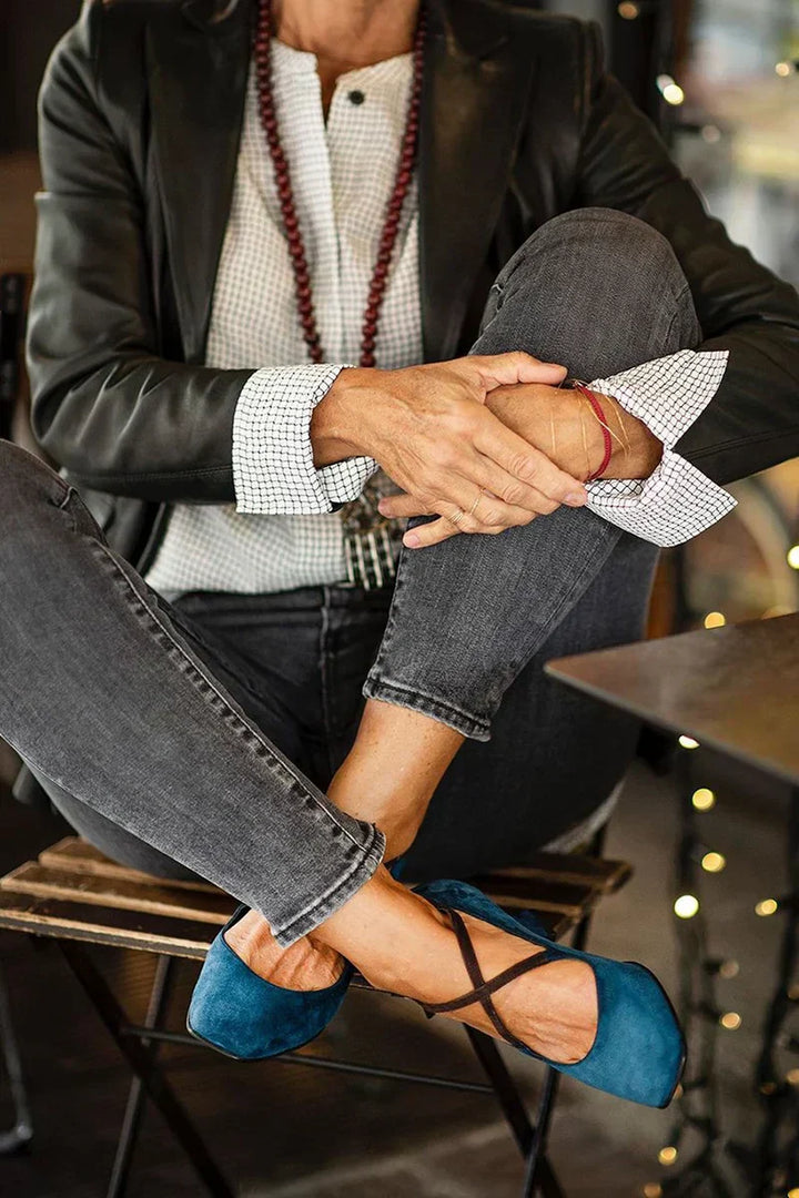 ZAPATOS DE TACÓN CON TIRA CRUZADA