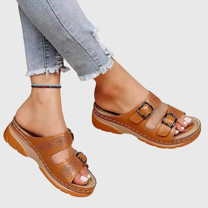 Olivia - Sandalias de Cuero Ortopédicas