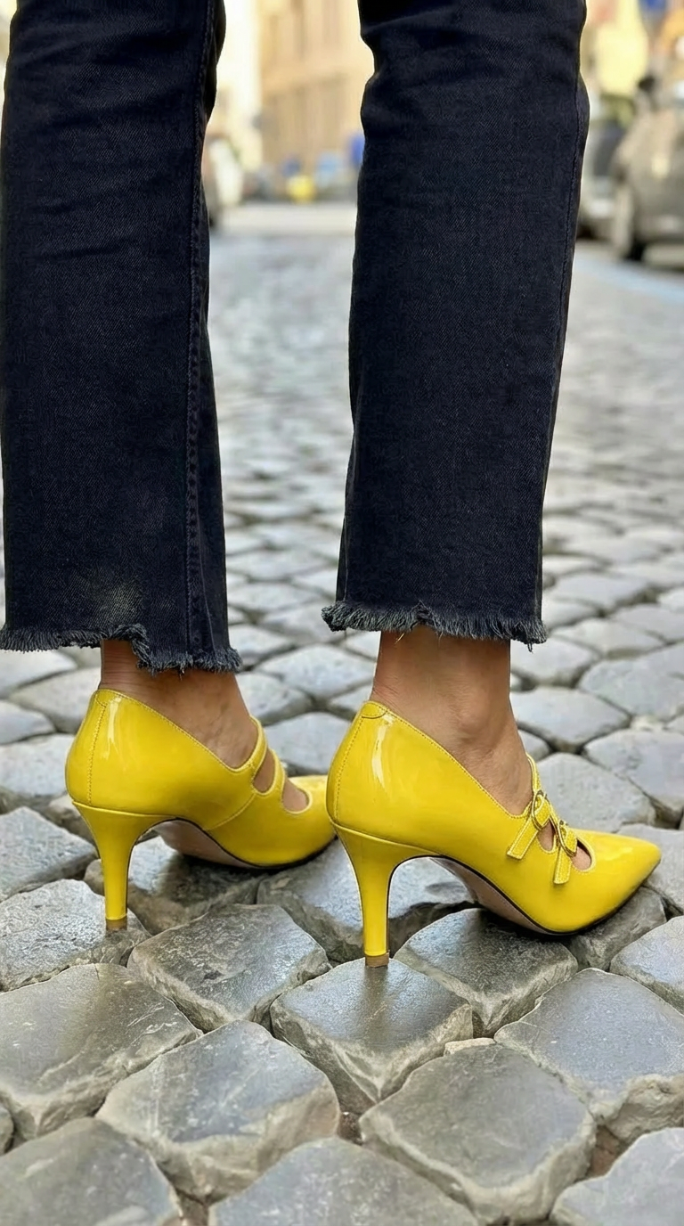 ZAPATOS DE TACÓN DOBLE
