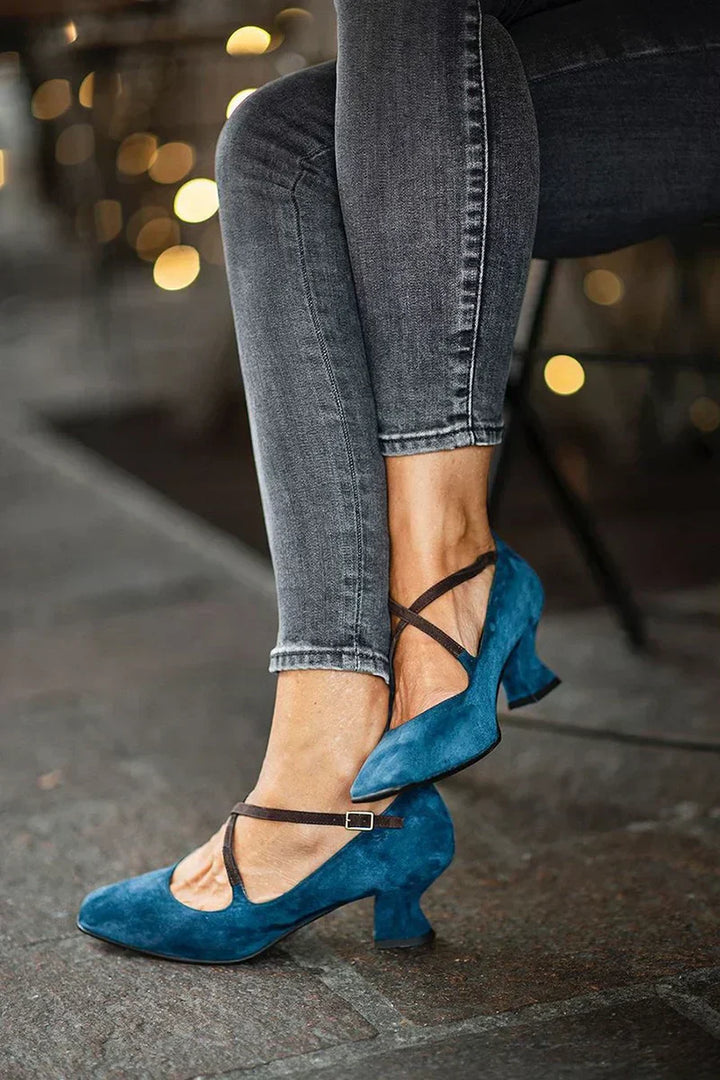 ZAPATOS DE TACÓN CON TIRA CRUZADA