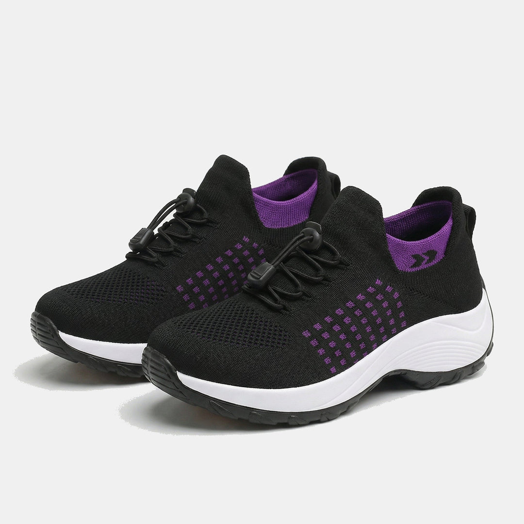 Ambulo Zapatos Ortopédicos de Tejido - Púrpura Negro