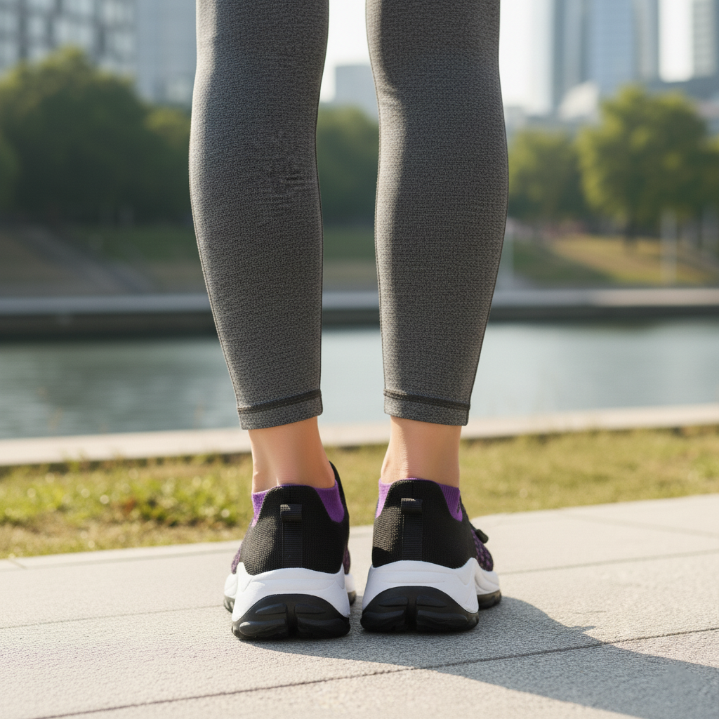 Ambulo Zapatos Ortopédicos de Tejido - Púrpura Negro