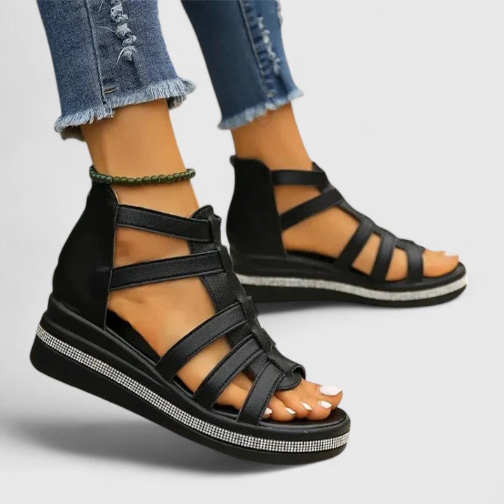 Kendall - Sandalias Ortopédicas con Strass